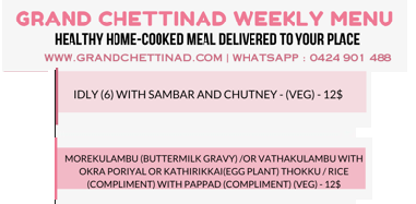 GC Weekly Meal -  Veg